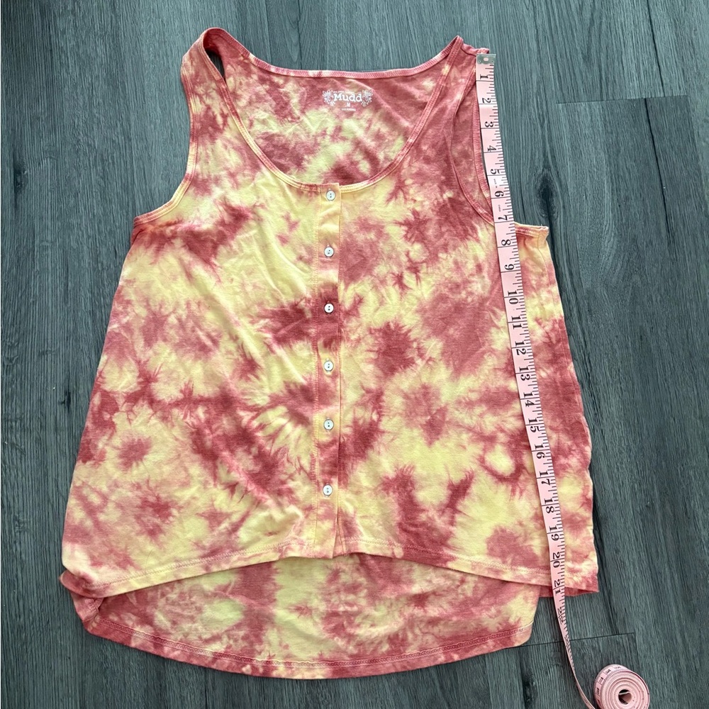 Mudd Women's Tie-Dye Tank Tops - Red/orange and Blue - Picture 5 of 14